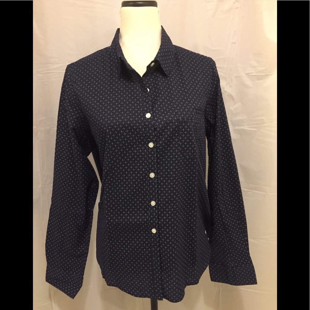 Dockers Women’s Blouses-Shirt Xl/Tg Blue A